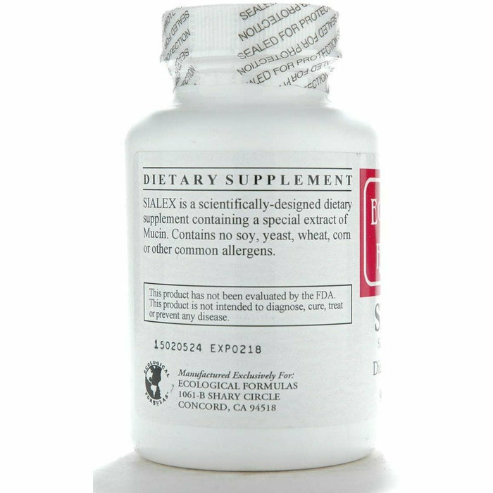 Ecological Formulas Sialex 90 capsules suggested use label