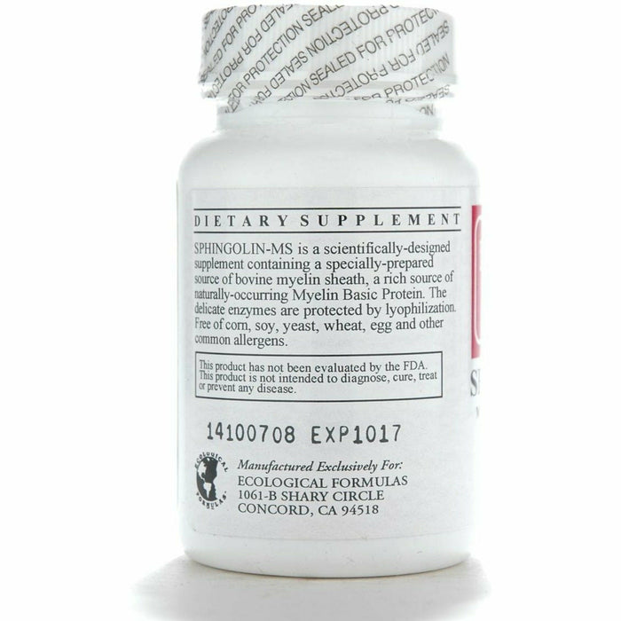 Ecological Formulas Sphingolin 200 mg 60 capsules suggested use label