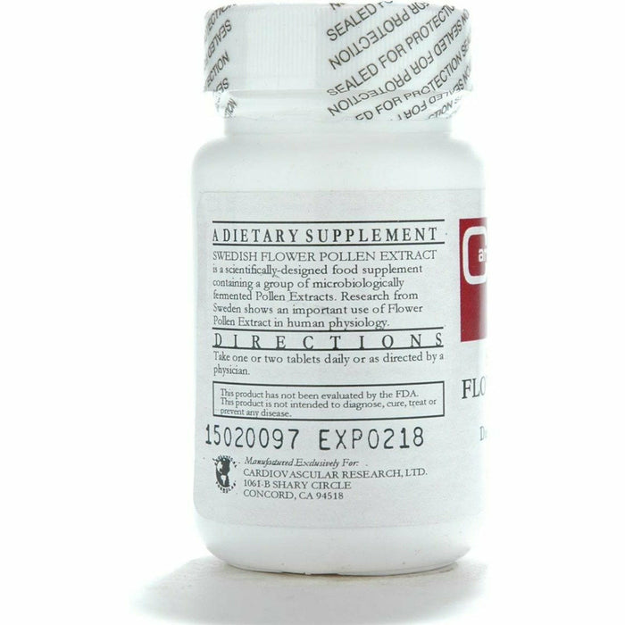 Ecological Formulas Swedish Flower Pollen 60 tablets suggested use label
