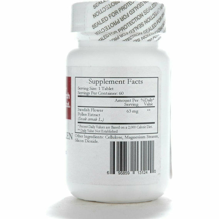 Ecological Formulas Swedish Flower Pollen 60 tablets supplement facts label