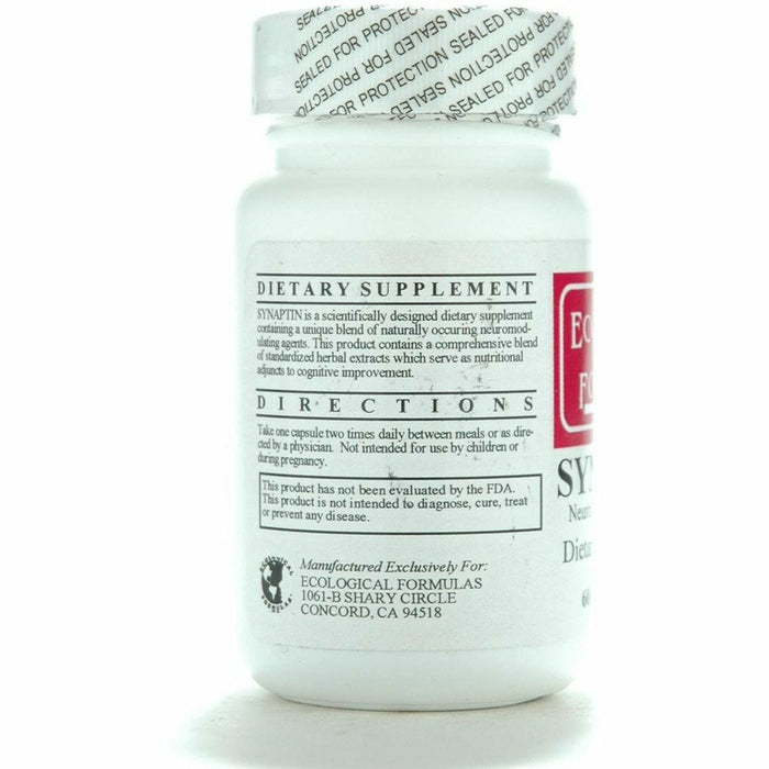 Ecological Formulas Synaptin 60 capsules suggested use label