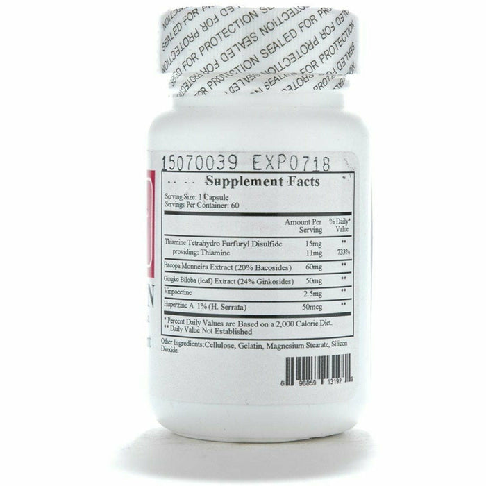 Ecological Formulas Synaptin 60 capsules supplement facts label