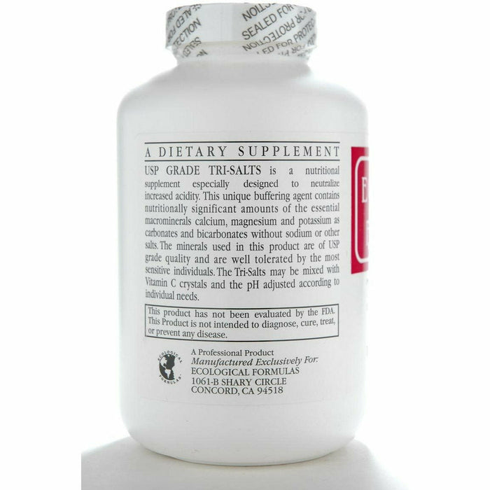 Ecological Formulas Tri-Salts 200 g suggested use label