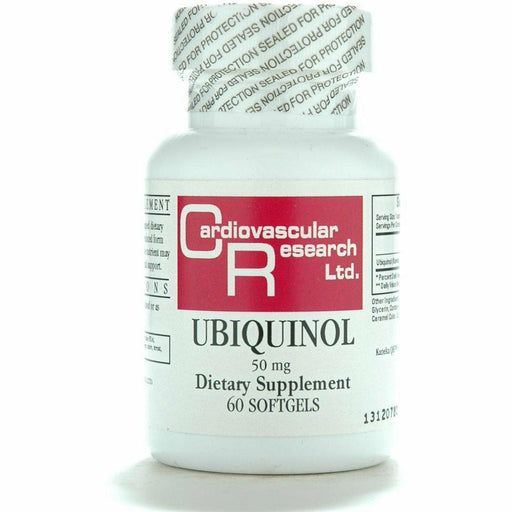 Ecological Formulas Ubiquinol 50 mg, 60 softgels, front of bottle