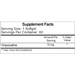Ecological Formulas Vinpocetine 10 mg 60 softgels supplement facts label