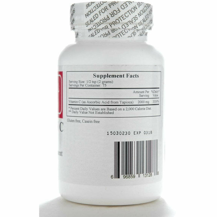 Ecological Formulas Vitamin C from Tapioca 150 g supplement facts label