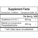 Empirical Labs Liposomal Glutathione 4 fl oz supplement facts label