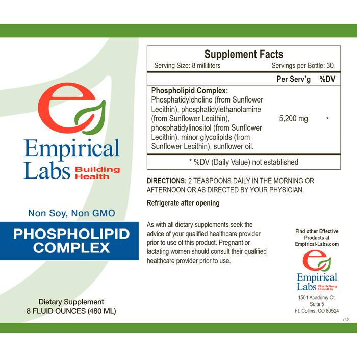 Empirical Labs Phospholipid Complex PC 5200 8 fl oz full label
