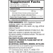 Enzyme Science GI Motility Complex 60 capsules supplement facts label