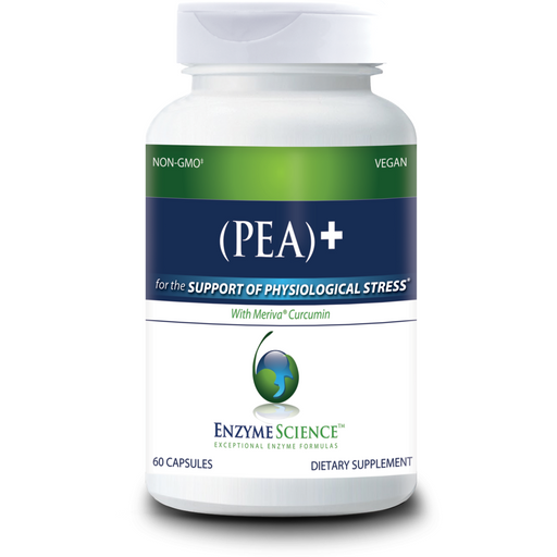 Enzyme Science PEA+ with Meriva Curcumin, 60 capsules, front of bottle