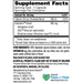 Enzyme Science Telomere Pro 30 capsules supplement facts label