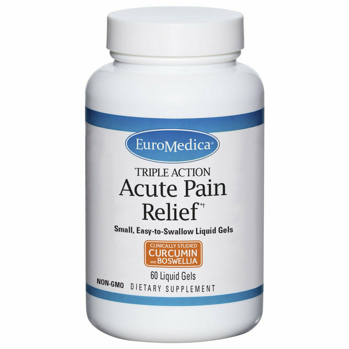 EuroMedica Acute Pain Relief, 60 softgels, front of bottle