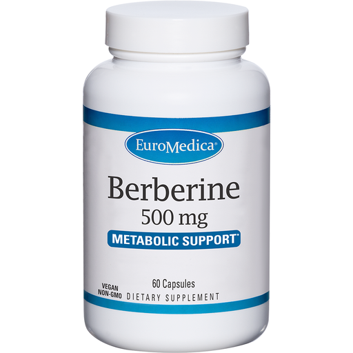 EuroMedica Berberine 500 mg, 60 capsules, front of bottle