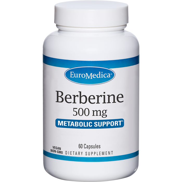 EuroMedica Berberine 500 mg, 60 capsules, front of bottle