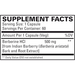 EuroMedica Berberine 500 mg 60 capsules supplement facts label