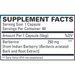 EuroMedica Berberine Ultra Absorb 200 mg 60 capsules supplement facts label