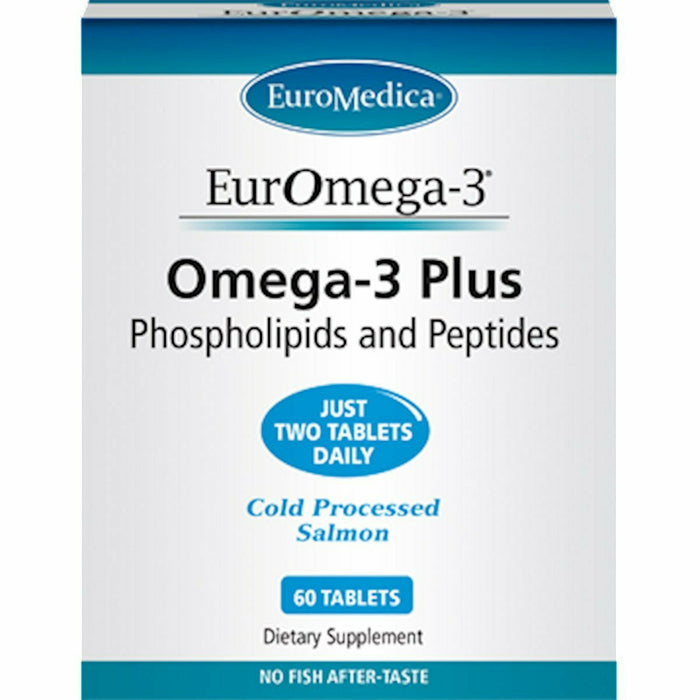 EuroMedica EurOmega-3 Plus, 60 tablets, front of box