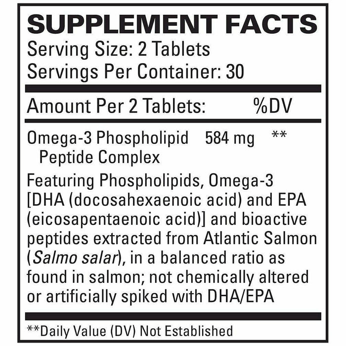EuroMedica EurOmega-3 Plus 60 tablets supplement facts label