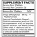 EuroMedica EurOmega-3 Plus 60 tablets supplement facts label