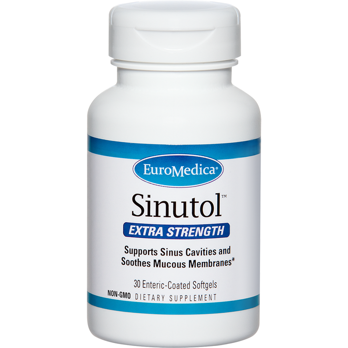 EuroMedica Sinutol Extra Strength, 30 softgels, front of bottle