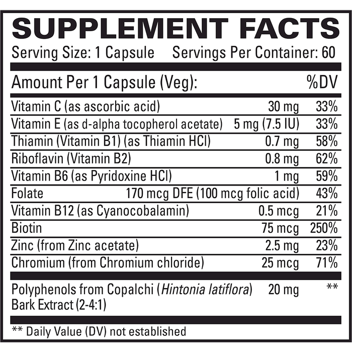 EuroMedica Sucontral D 60 capsules supplement facts label