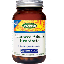 Flora Advanced Adults Blend Probiotic, 60 capsules, front of bottle