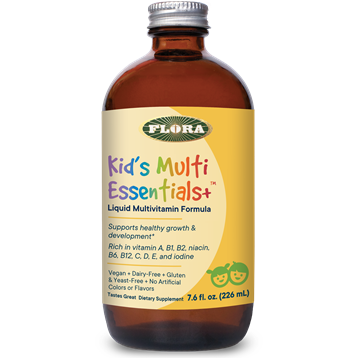 Flora Kids Multi Essentials+, 7.6 fl oz, front of bottle