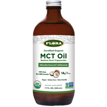 Flora MCT Oil, 17 fl oz, front of bottle