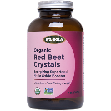 Flora Red Beet Crystals, 7 oz, front of jar