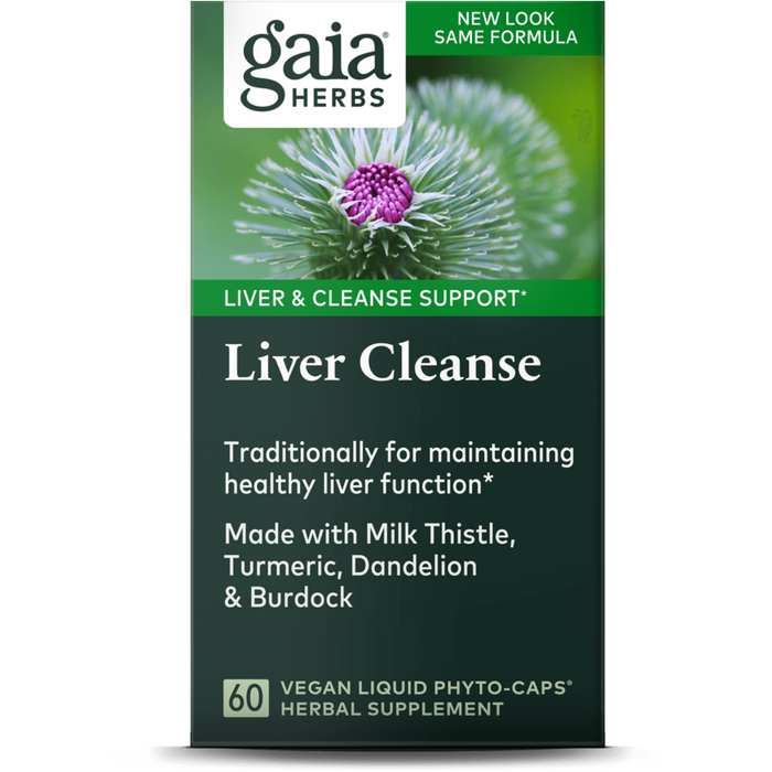 Gaia Herbs Liver Cleanse, 60 liquid phyto-caps, front of box
