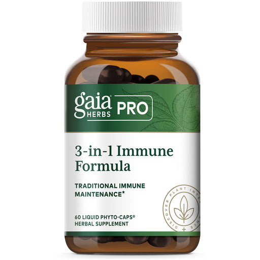 Gaia Herbs PRO 3-in-1 Immune Formula, 60 liquid phyto-caps, front of bottle