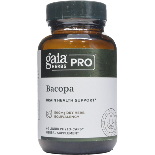 Gaia Herbs PRO Bacopa 350 mg, 60 liquid phyto-caps, front of bottle