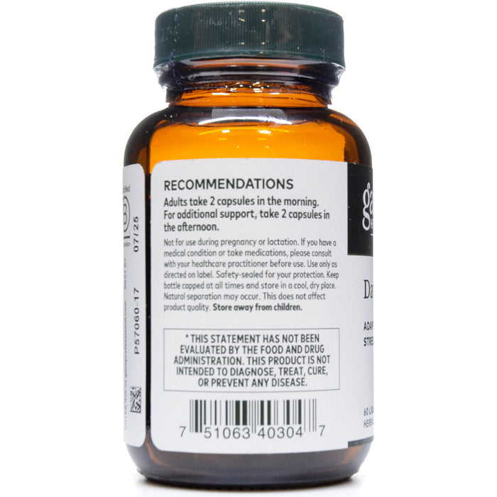 Gaia Herbs PRO Daytime HPA 60 liquid phyto-caps suggested use label