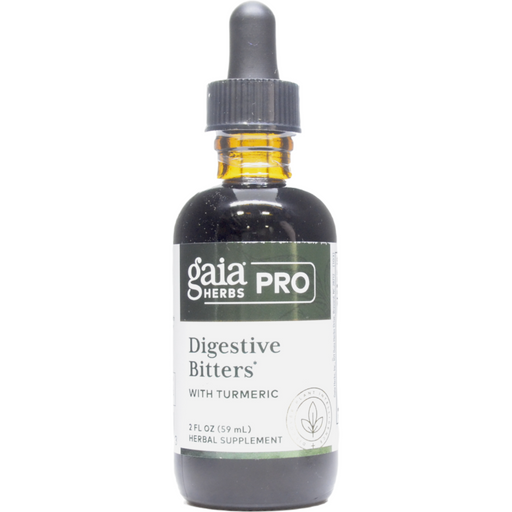 Gaia Herbs PRO Digestive Bitters with Turmeric, 2 fl oz, front of bottle