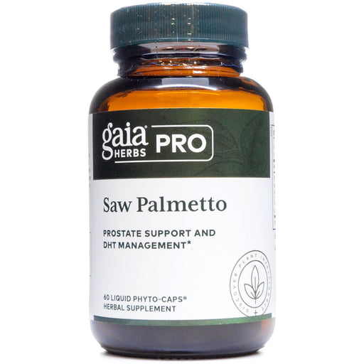 Gaia Herbs PRO Saw Palmetto Berry, 60 liquid phyto-caps, front of bottle