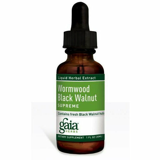Gaia Herbs Wormwood Black Walnut Supreme, 1 fl oz, front of bottle
