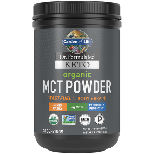 Garden of Life Dr. Formulated Keto Organic MCT Powder, 30 servings, front of tub