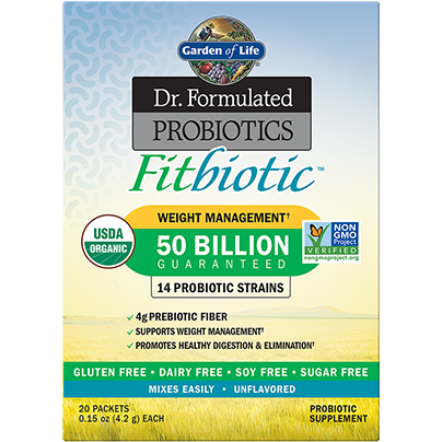 Garden of Life Dr. Formulated Probiotics Fitbiotic, 20 packets, front of box