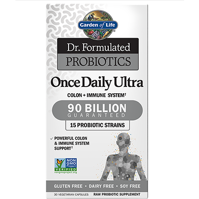 Garden of Life Dr. Formulated Probiotics Once Daily Ultra, 30 veg capsules, front of box