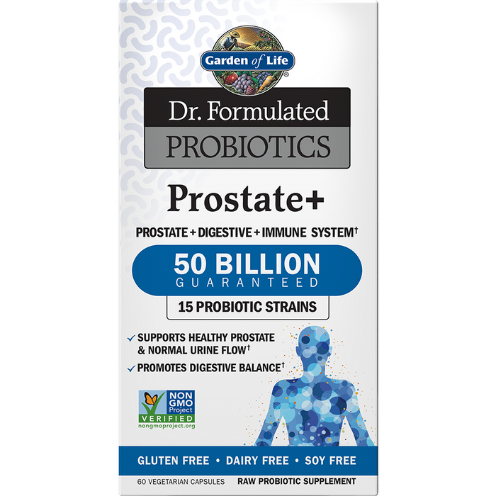 Garden of Life Dr. Formulated Probiotics Prostate+, 60 veg capsules, front of box