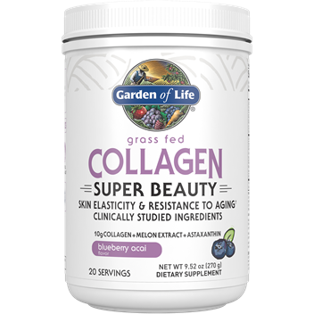Garden of Life Grass Fed Collagen Super Beauty, 9.52 oz, front of tub
