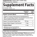 Garden of Life mykind Organics Extra Strength Turmeric 120 tablets supplement facts label