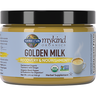 Garden of Life mykind Organics Golden Milk, 30 servings, front of jar