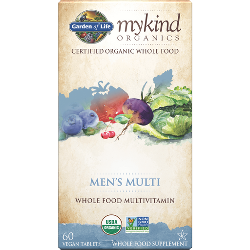 Garden of Life mykind Organics Men's Multi, 60 tablets, front of box