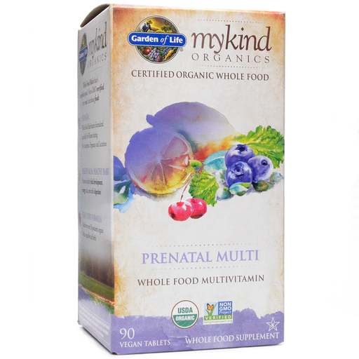 Garden of Life mykind Organics Prenatal Multi, 90 tablets, front of box