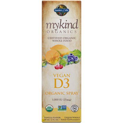 Garden of Life mykind Organics Vegan D3 Spray, 2 oz, front of box