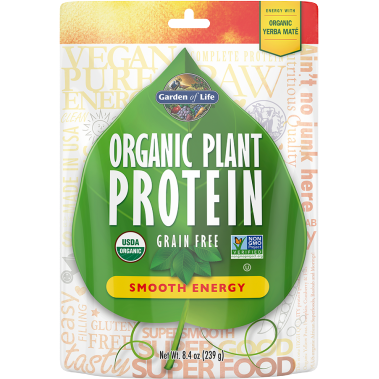Garden of Life Organic Plant Protein Energy, 8.4 oz, front of bag