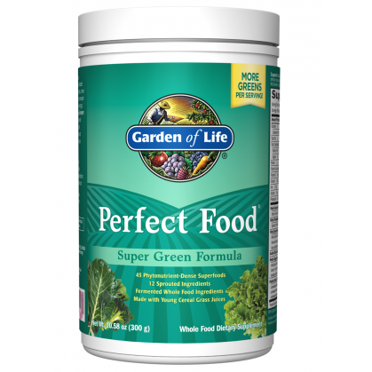 Garden of Life Perfect Food Super Green Formula, 30 servings, front of tub