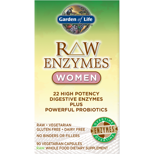 Garden of Life RAW Enzymes Women, 90 veg capsules, front of box