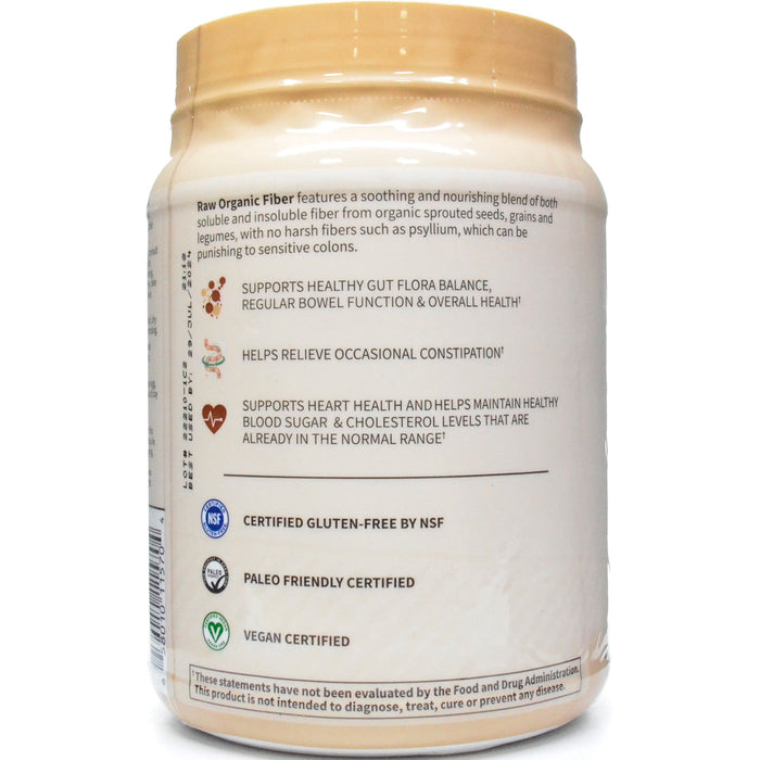 Garden of Life RAW Organic Fiber 803 g back label